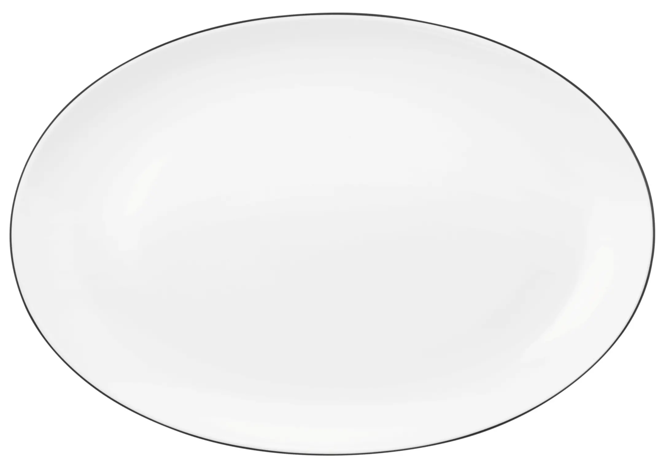10826 Lido Black-Line - Servierplatte oval L35,10 B24,20 H3,10 - Porzellan Schwarz